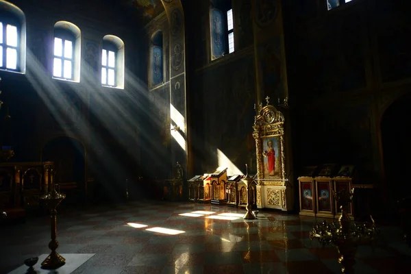 Kyiv Ukraine Kwiecień 2019 Wnętrze Dekoracyjne Złotego Klasztoru Michała Kijowie — Zdjęcie stockowe