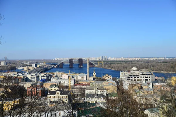 Kiew Ukraine April 2019 Blick Von Der Aussichtsplattform Freundschaft Der — Stockfoto