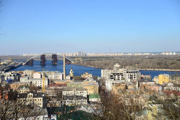 Kyiv Ukraine April 2019 View Observation Platform Friendship Peoples Old — 图库照片