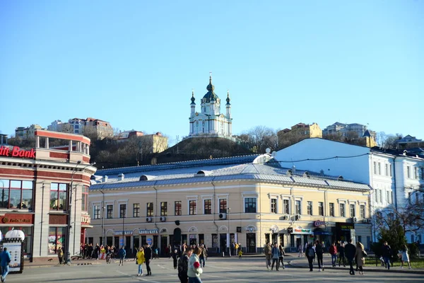 Kyiv Ucrania Abril 2019 Rueda Fortuna Complejo Edificios Del Antiguo — Foto de Stock
