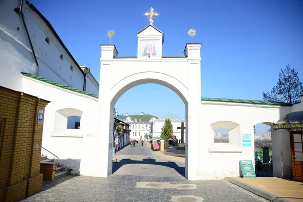 Kyiv Ukraine エイプリル10 2019 ウクライナキエフのペチェルスク ラブラ修道院における正教会の詳細ビュー — ストック写真