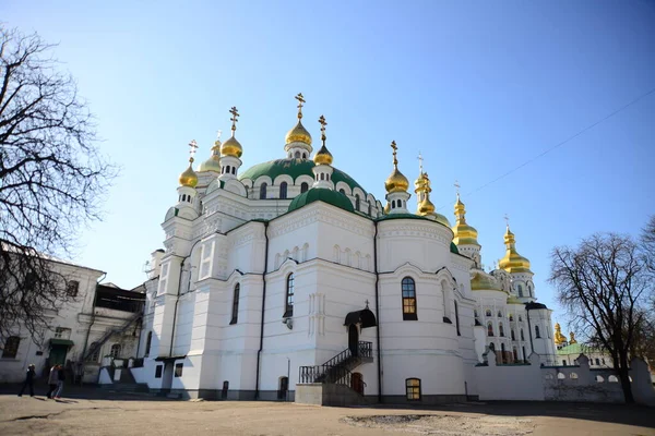 Kyiv Ukraine Április 2019 Részletes Kilátás Ortodox Templom Pechersk Lavra — Stock Fotó