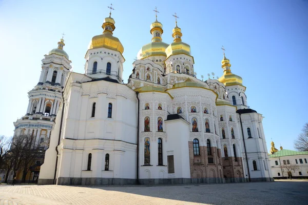 Grande Torre Sineira Lavra Catedral Uspenskiy Sobor Kiev Ucrânia — Fotografia de Stock