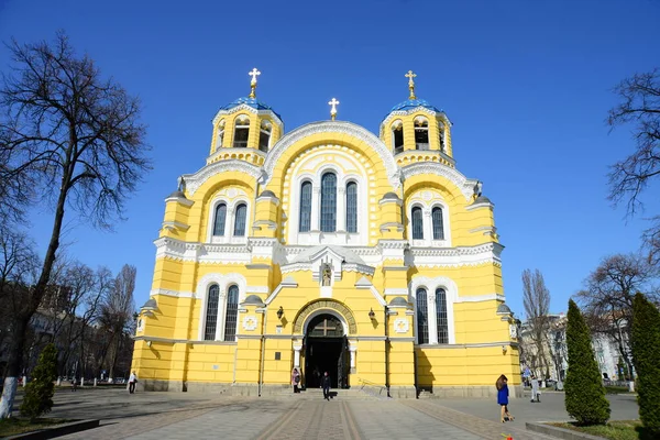 Kyiv Ukraine Kwiecień 2019 Katedra Wołodymyra Katedra Władimira Zbudowana Stylu — Zdjęcie stockowe