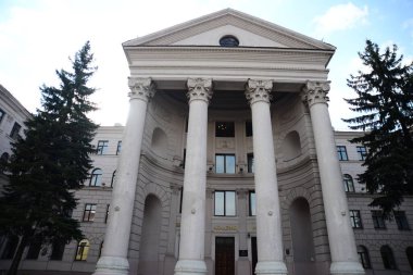 MINSK, BELARUS - 15 Nisan 2019: Beyaz Rusya Devlet Müzik Akademisi, Minsk, Belarus