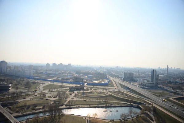 Minsk Belarus April 2019 Beautiful View Minsk Observation Deck National — Stock Photo, Image