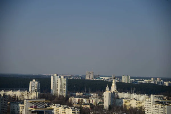 Minsk Bélaro Abril 2019 Hermosa Vista Minsk Desde Plataforma Observación — Foto de Stock