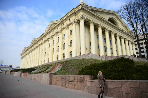 2014 Minsk Beliarus April 2019 Building Trade Union Palace Minsk — 스톡 사진