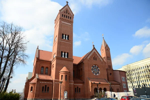 Minsk Belarus Abril 2019 Igreja São Simeão Santa Helena Igreja — Fotografia de Stock