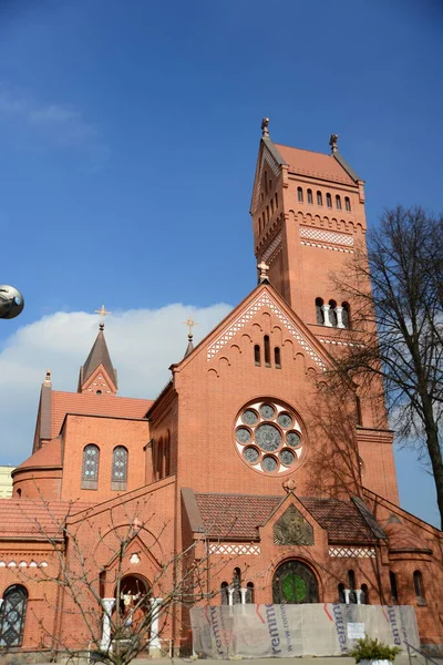 Minsk Belarus Nisan 2019 Simeon Helena Kilisesi Kızıl Kilise Bağımsızlık — Stok fotoğraf