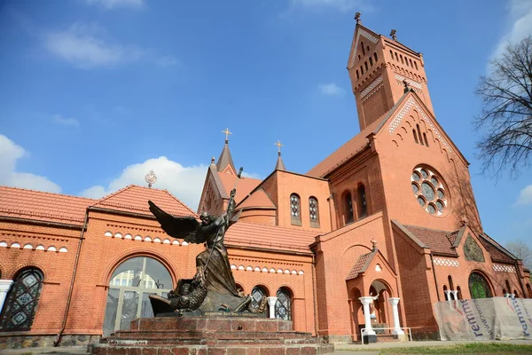 Minsk Belarus Nisan 2019 Simeon Helena Kilisesi Kızıl Kilise Bağımsızlık — Stok fotoğraf