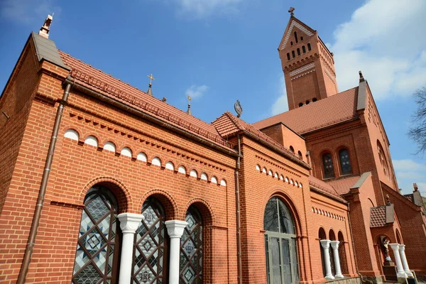 Minsk Belarus Nisan 2019 Simeon Helena Kilisesi Kızıl Kilise Bağımsızlık — Stok fotoğraf