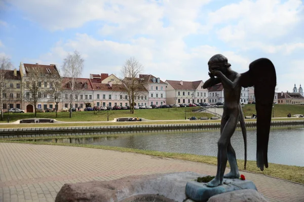 Minsk Belarus April 2019 Die Berühmte Statue Des Weinenden Engels — Stockfoto