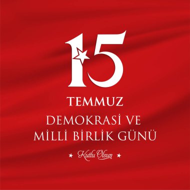 Türk bayramı Demokrasi ve Milli Birlik Gunu 15 Temmuz Türkçe çevirisi: Türkiye Demokrasi ve Milli Birlik Günü, 15 Temmuz gaziler ve şehitler. Tatille.