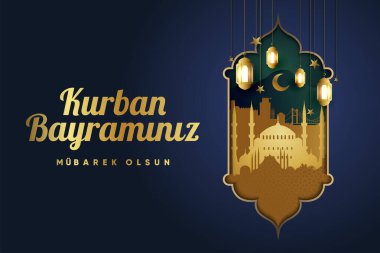 Kurban Bayramı Kurban Bayramı (Kurban Bayramin Mubarek Olsun) Müslüman cemaatinin kutsal günleri için Kurban Bayramı Özel Tasarımı (Kurban Bayramı Mübarek Olsun). İslami dekoratif geçmiş.