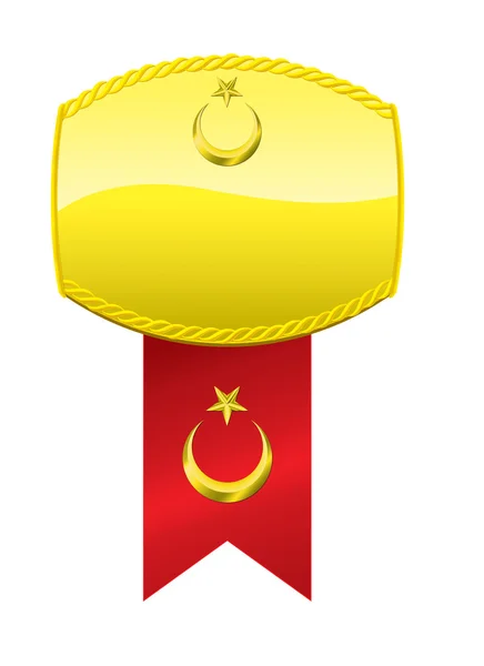 Turkse vlag en goud — Stockfoto