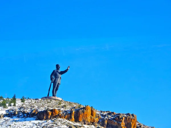 Die Haltestelle Passagierstatue — Stockfoto