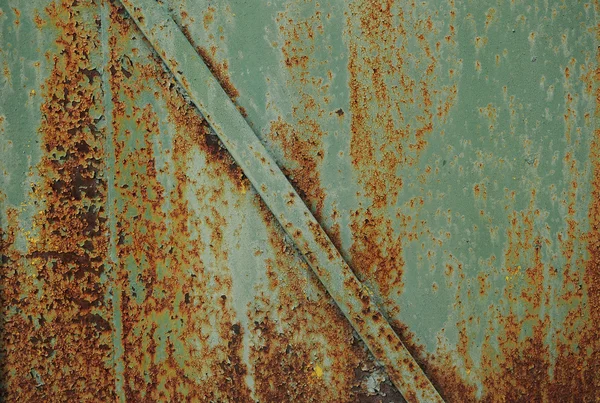 Texture of old painted metal door — Stock Photo, Image