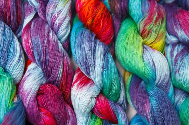 Renk iplik dokuma için arka plan olarak kapatın.