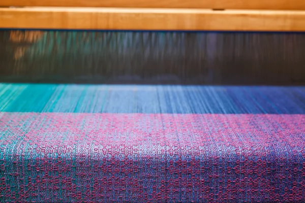 Color loom weaving close up shot — Stock Photo, Image