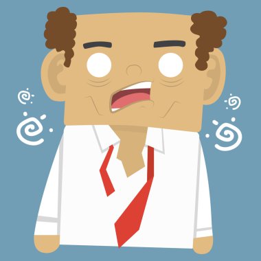 İşadamı gidiş çizgi film karakteri vektör çizim