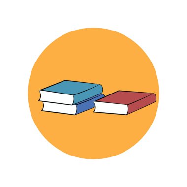 Bir dizi renkli kitap..