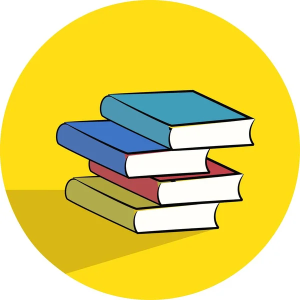 Renkli bir kitap seti.