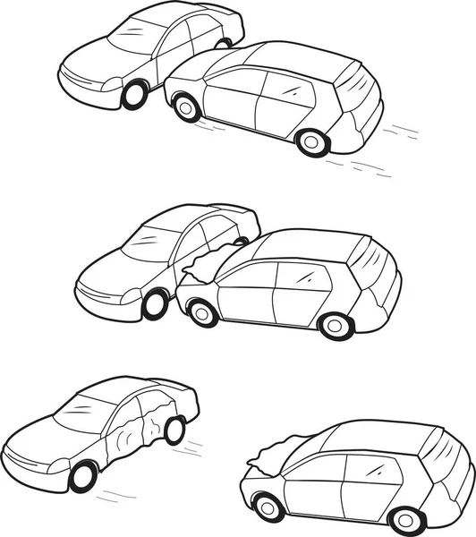 Animasyon için araba kazası tırpanı.