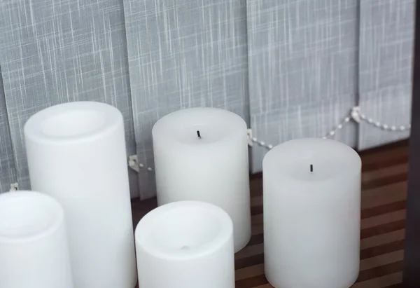 Large white candles.