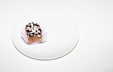 Tatlı, waffle pasta bir parça.