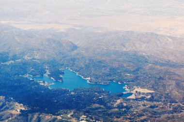 Aerial view of lake Arrowhead in California, the USA.  clipart