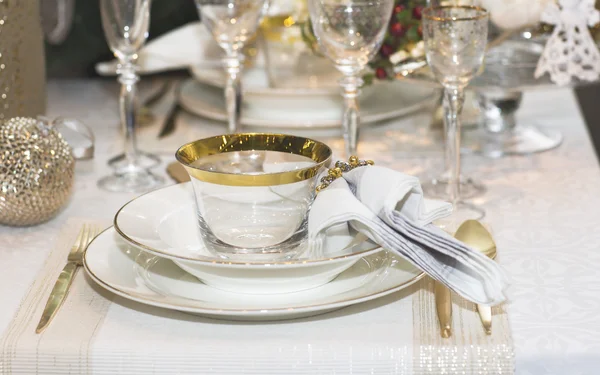 Festive Banquet table with dishes. — Stock Photo, Image