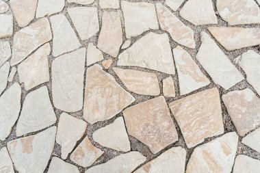 Bina taşı, bahçe yolu. Taştan yapılmış bir yol, doku arkaplanı