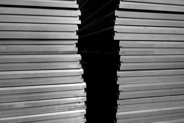 Schwarz Weiß Fotografie Metall Muster Linien Eiserner Hintergrund Mit Einem — Stockfoto