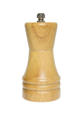 Biber öğütücü beyaz arkaplanda izole edilmiş.