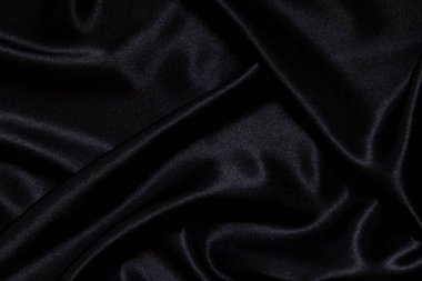 Siyah ipek kumaş arkaplanı