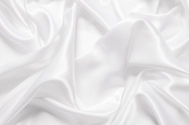 Yumuşak dalgalı beyaz bez arkaplan.