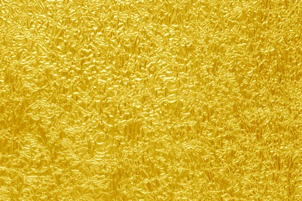 Glänzend Gelb Blatt Goldfolie Textur Hintergrund — Stockfoto