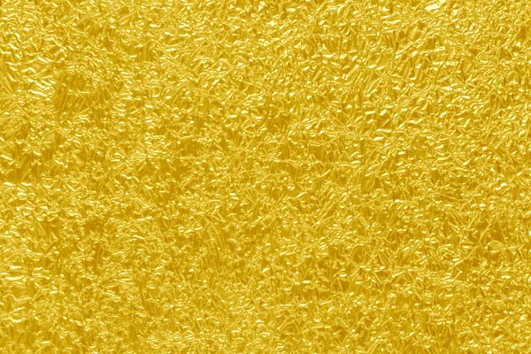 Glänzend Gelb Blatt Goldfolie Textur Hintergrund — Stockfoto