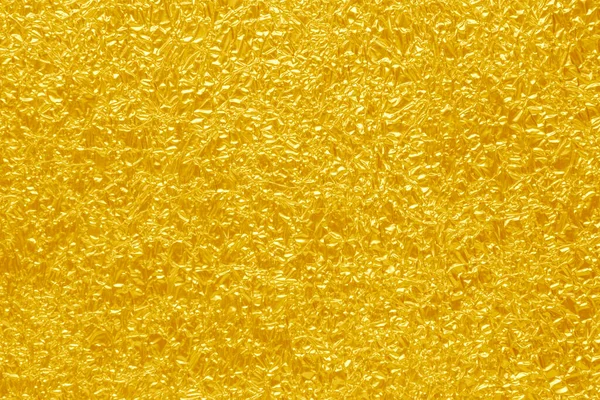 Glänzend Gelb Blatt Goldfolie Textur Hintergrund — Stockfoto