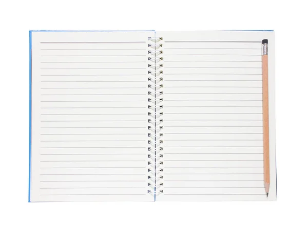 Notebookpapier Geïsoleerd Van Een Witte Achtergrond Clipping Pad — Stockfoto