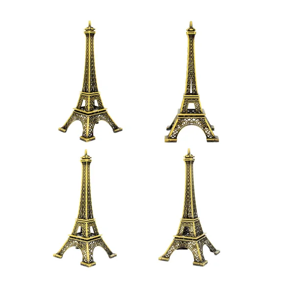 Replik Des Eiffelturms Auf Weißem Hintergrund — Stockfoto