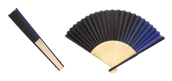 Japon katlama vantilatörü beyaz arkaplanda izole