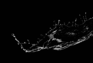 Siyah arkaplanda su sıçraması