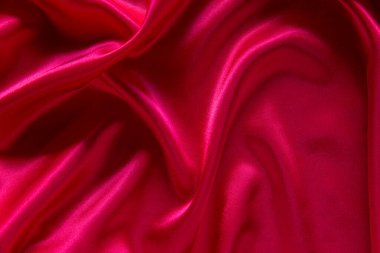 Kırmızı bez dalga arkaplan dokusu.