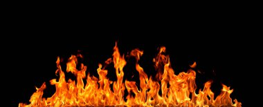 alevler siyah arkaplanda