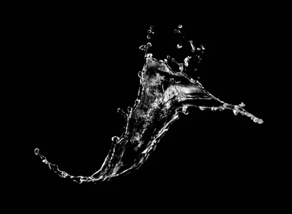 Siyah arkaplanda su sıçraması