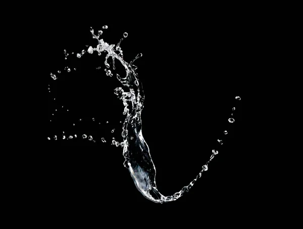Siyah arkaplanda su sıçraması