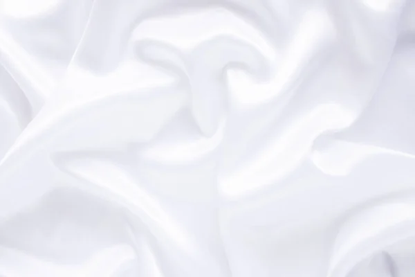 Biały Materiał Tło Abstrakcyjne Miękkimi Falami — Zdjęcie stockowe