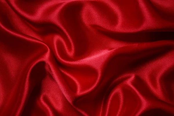Vermelho Pano Ondas Fundo Textura — Fotografia de Stock